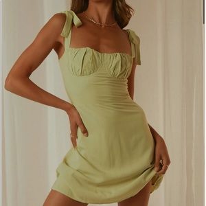 Pepper mayo mini dress- Color: Sage